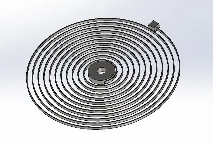 Hairspring (Nivarox), sized to give the balance a 4 Hz frequency.