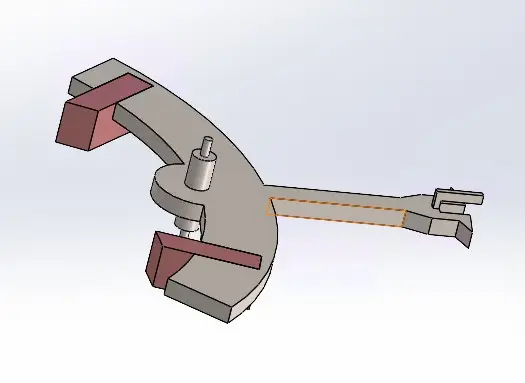 Pallet fork with its two jewels.